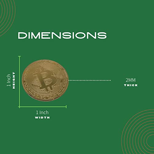 Fun, Crypto Golf Ball Markers Set - Bitcoin Design with Hat Clips (2-Pack)