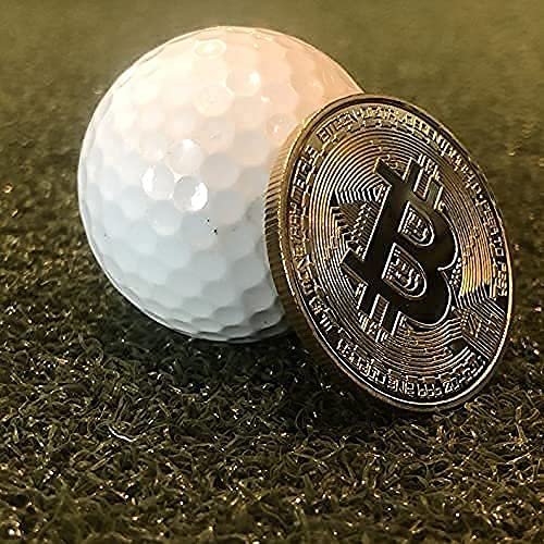 Large Bitcoin Golf Ball Marker Set — 3 Big Coins (Gold, Silver, Copper), Unique Gift for Men & Women, Custom Ball Markers, No Hat Clip Included.