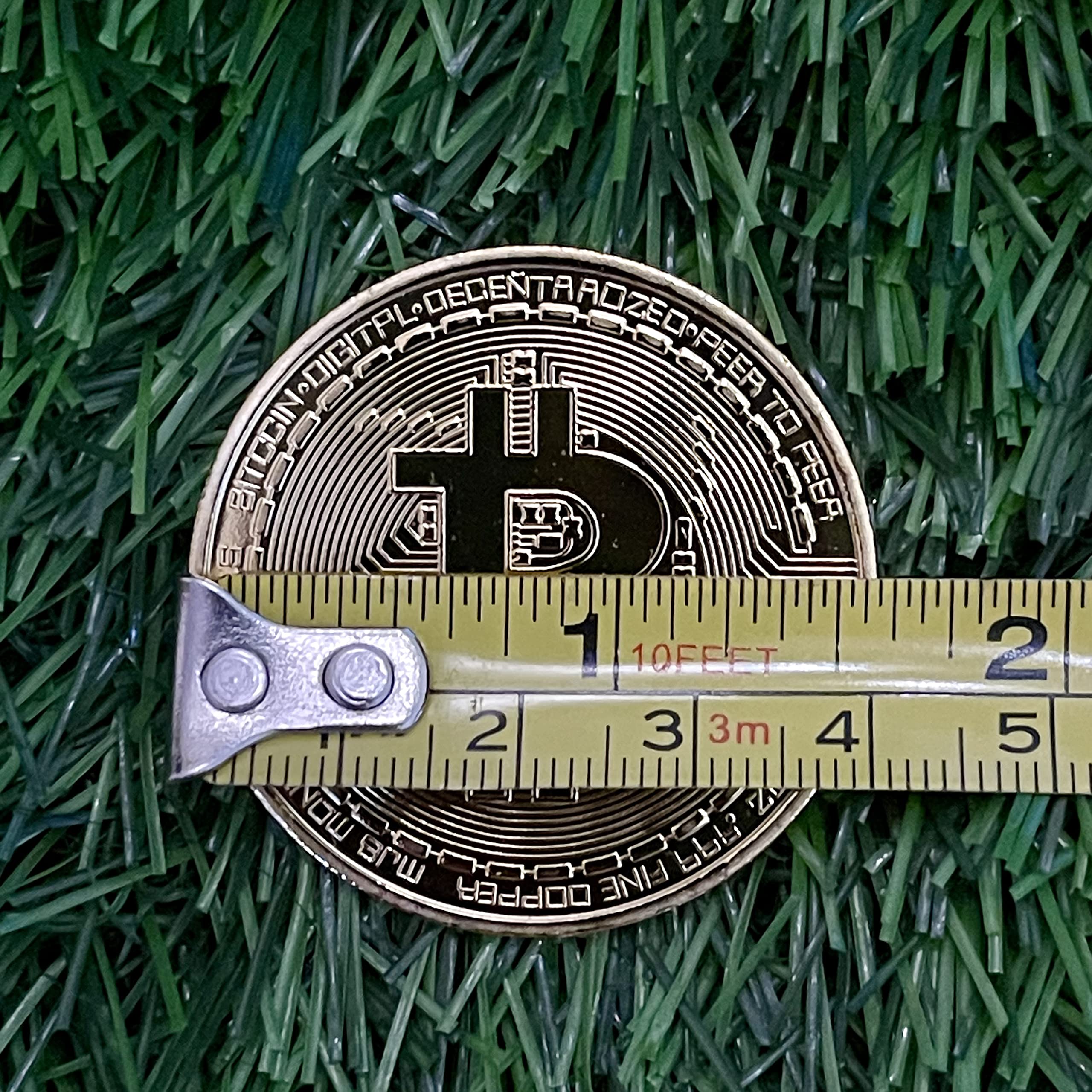 Large Bitcoin Golf Ball Marker Set — 3 Big Coins (Gold, Silver, Copper), Unique Gift for Men & Women, Custom Ball Markers, No Hat Clip Included.