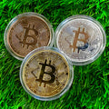 Large Bitcoin Golf Ball Marker Set — 3 Big Coins (Gold, Silver, Copper), Unique Gift for Men & Women, Custom Ball Markers, No Hat Clip Included.