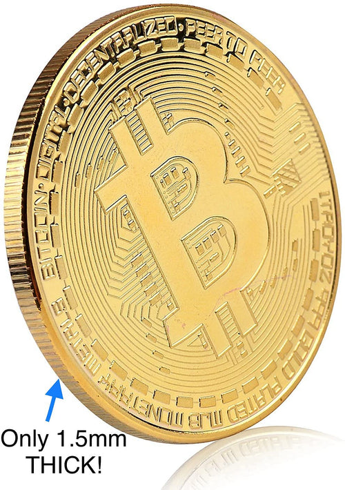 Large Bitcoin Golf Ball Marker Set — 3 Big Coins (Gold, Silver, Copper), Unique Gift for Men & Women, Custom Ball Markers, No Hat Clip Included.