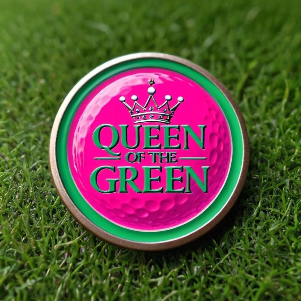 Ladies Golf Ball Markers with Magnetic Hat Clip – 2‑Pack Bundle, Elegant Designs, Strong Magnet, High Contrast - Ideal Gift for her