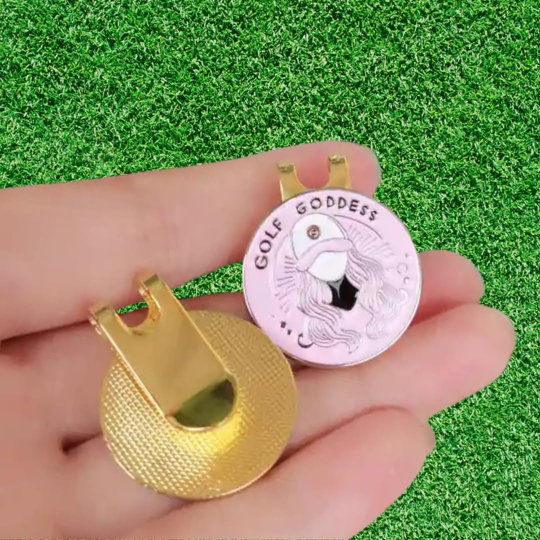 Ladies Golf Ball Markers with Magnetic Hat Clip – 2‑Pack Bundle, Elegant Designs, Strong Magnet, High Contrast - Ideal Gift for her
