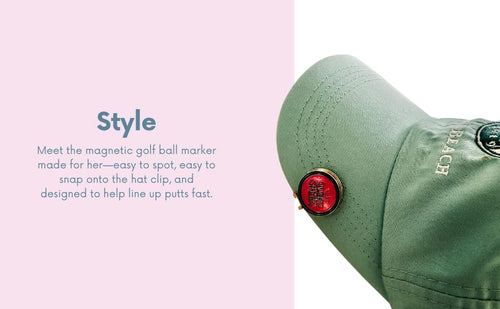 Ladies Golf Ball Markers with Magnetic Hat Clip – 2‑Pack Bundle, Elegant Designs, Strong Magnet, High Contrast - Ideal Gift for her